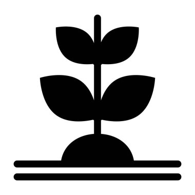 Bitki. Web simgesi basit illüstrasyon