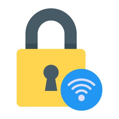 Güvenlik. Web simgesi basit illüstrasyon 