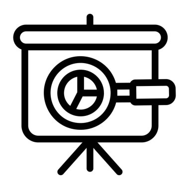 seo ve geliştirme çizgisi simgesi. özet vektör çizimi ve düzenlenebilir vuruş