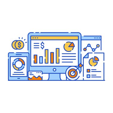 seo modern simgesinin vektör illüstrasyonu