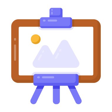 Şövale. Web simgesi basit illüstrasyon