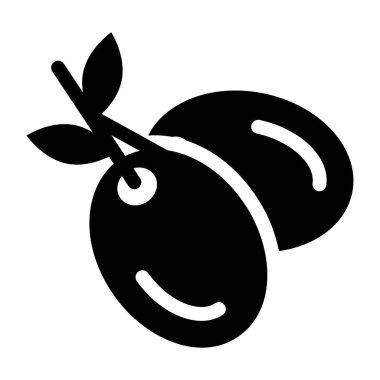 bir eriğin siyah ve beyaz vektör çizimi