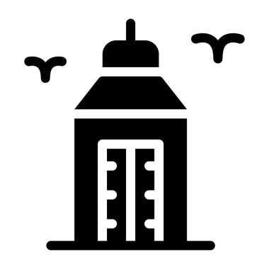 Bina. Web simgesi basit illüstrasyon  