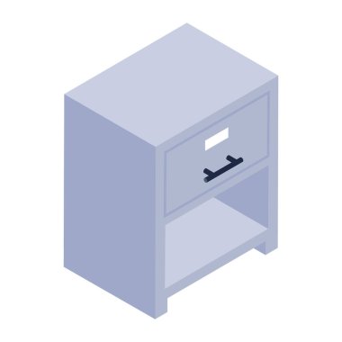 Modern b 'nin vektör illüstrasyonu çekmece simgesinden yoksun