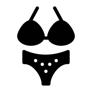 Sütyen ikonu. Web için basit iç çamaşırı vektör simgeleri çizimi