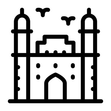 Şato. Web simgesi basit illüstrasyon