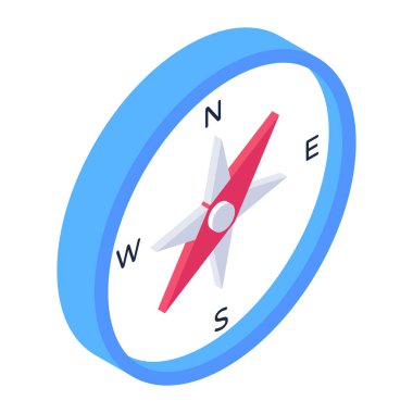 pusula simgesi. Web için navigasyon vektör simgelerinin düz çizimi