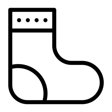 Yılbaşı çorabı. Basit resimleme