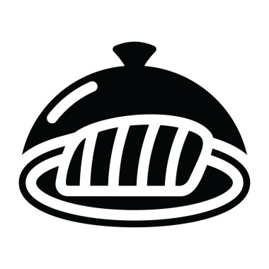 Yemek ikonu. vektör illüstrasyonu