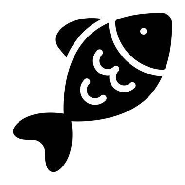 balık simgesi vektör illüstrasyonu