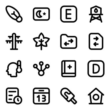 Beyaz arkaplanda modern düz vektör simgeleri kümesi 