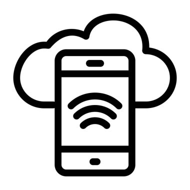 Bulut hesaplama. vektör illüstrasyonu