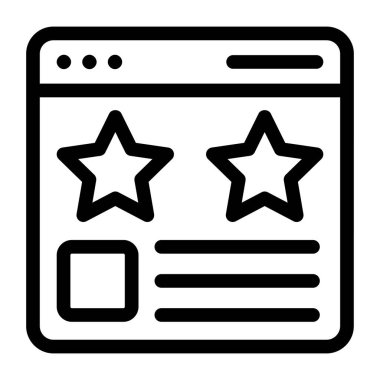 İnternet sitesi. Web simgesi basit illüstrasyon