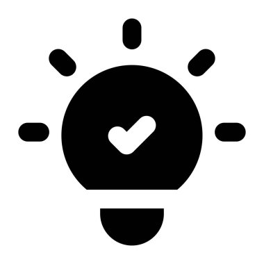 Ampul. Web simgesi basit illüstrasyon