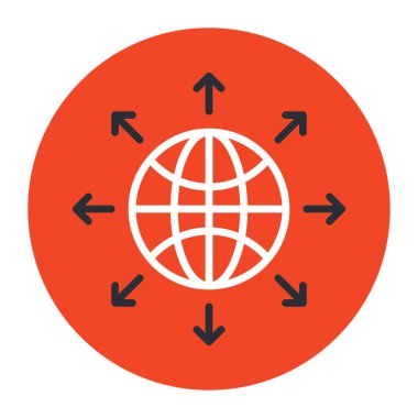 genel bağlantı vektörü düz simgesi