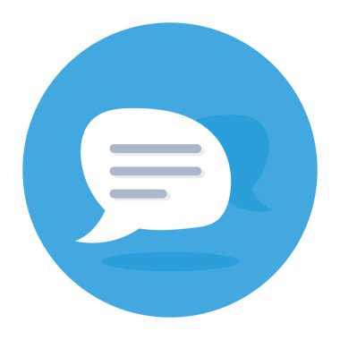 Konuşma balonu ikonu. vektör illüstrasyonu