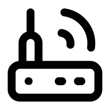 wifi router ağ simgesi, vektör illüstrasyonu