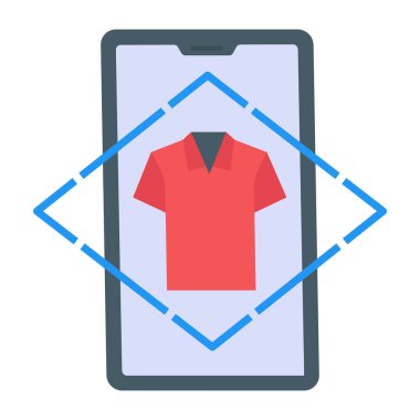 Tişört, simge vektör illüstrasyonu