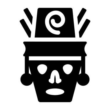 Bir kahve kafasının düz bir simgesi.