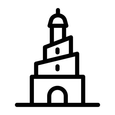 Şato. Web simgesi basit illüstrasyon