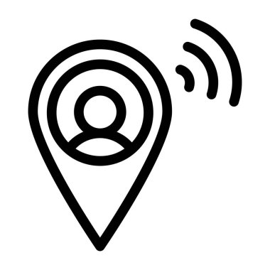 konum belirleyici simgesi. Ana harita işaretleyici çizimi. izole edilmiş sembol.