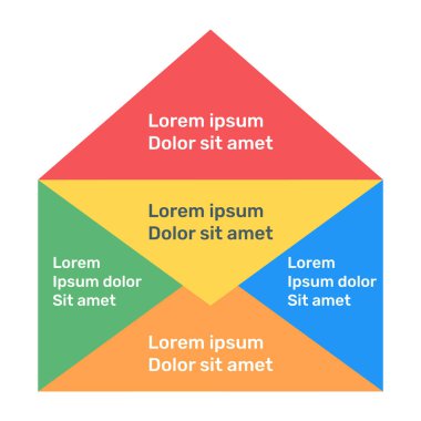 Renkli logo tasarımının soyut web simgesi. Yazıtın için yer alan modern geometrik şablon.