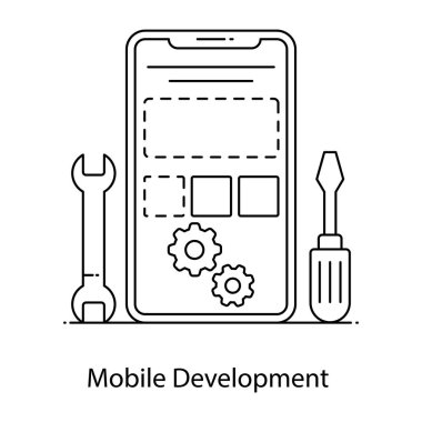 akıllı telefon araçlar vektör illüstrasyon tasarımı