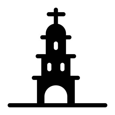 Kiliseye. Web simgesi basit illüstrasyon