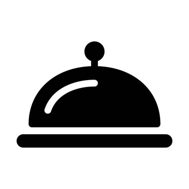 restaurant cloche simgesi vektör illüstrasyon grafik tasarımı