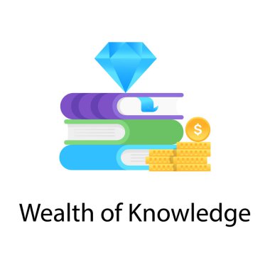 Bir yığın madeni paranın düz tasarım çizimi