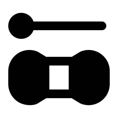 Fitness ve egzersiz ekipmanı ikonu. Beyaz arkaplanda izole edilmiş web tasarımı için spor kıyafetleri vektör simgelerinin basit çizimi