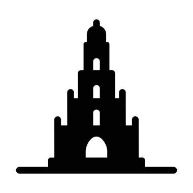 Bina. Web simgesi basit illüstrasyon 