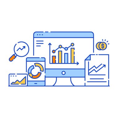 seo modern simgesinin vektör illüstrasyonu