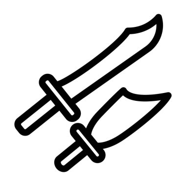 Kılıç. Web simgesi basit illüstrasyon