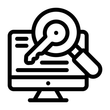 seo ve teknoloji ikonu. vektör illüstrasyonu