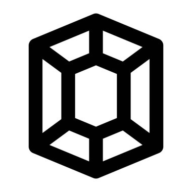 Küp. Web simgesi basit illüstrasyon