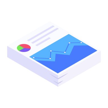 Modern bir binanın izometrik 3d çizimi