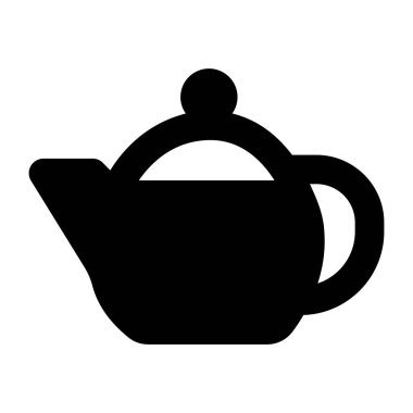 çaydanlık simgesi vektör çizimi grafik tasarımı