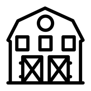 Ahır. Web simgesi basit illüstrasyon