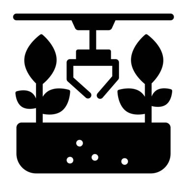 Bitki. Web simgesi basit illüstrasyon