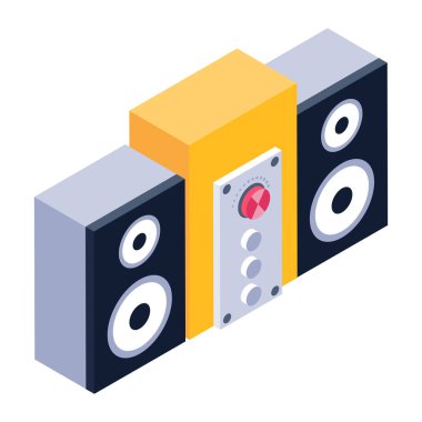 Bir müzik notasının izometrik vektör illüstrasyonuName