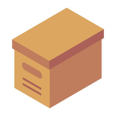 Bir kutu simgesinin vektör illüstrasyonu