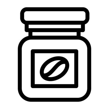 Reçel vektör glifinin kavanozu düz simge