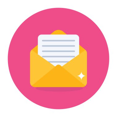 zarf e- posta simgesi vektör illüstrasyonu