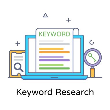 veri analiz çizgisi vektör renkli simge 
