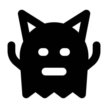 Şeytan. Web simgesi basit illüstrasyon