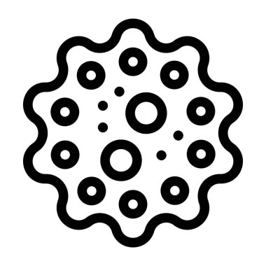 Bakteriler. Web simgesi basit illüstrasyon