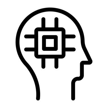 Beyin. Web simgesi basit tasarım