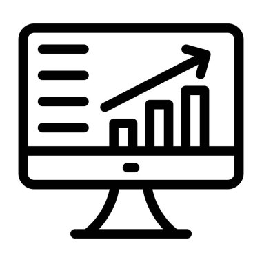 Analizler. Web simgesi basit illüstrasyon