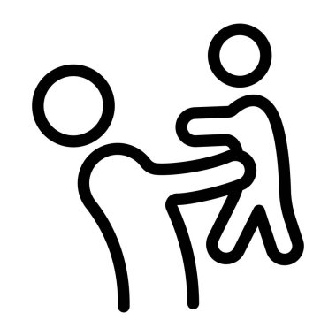 Kadın ve çocuk. Web simgesi basit illüstrasyon